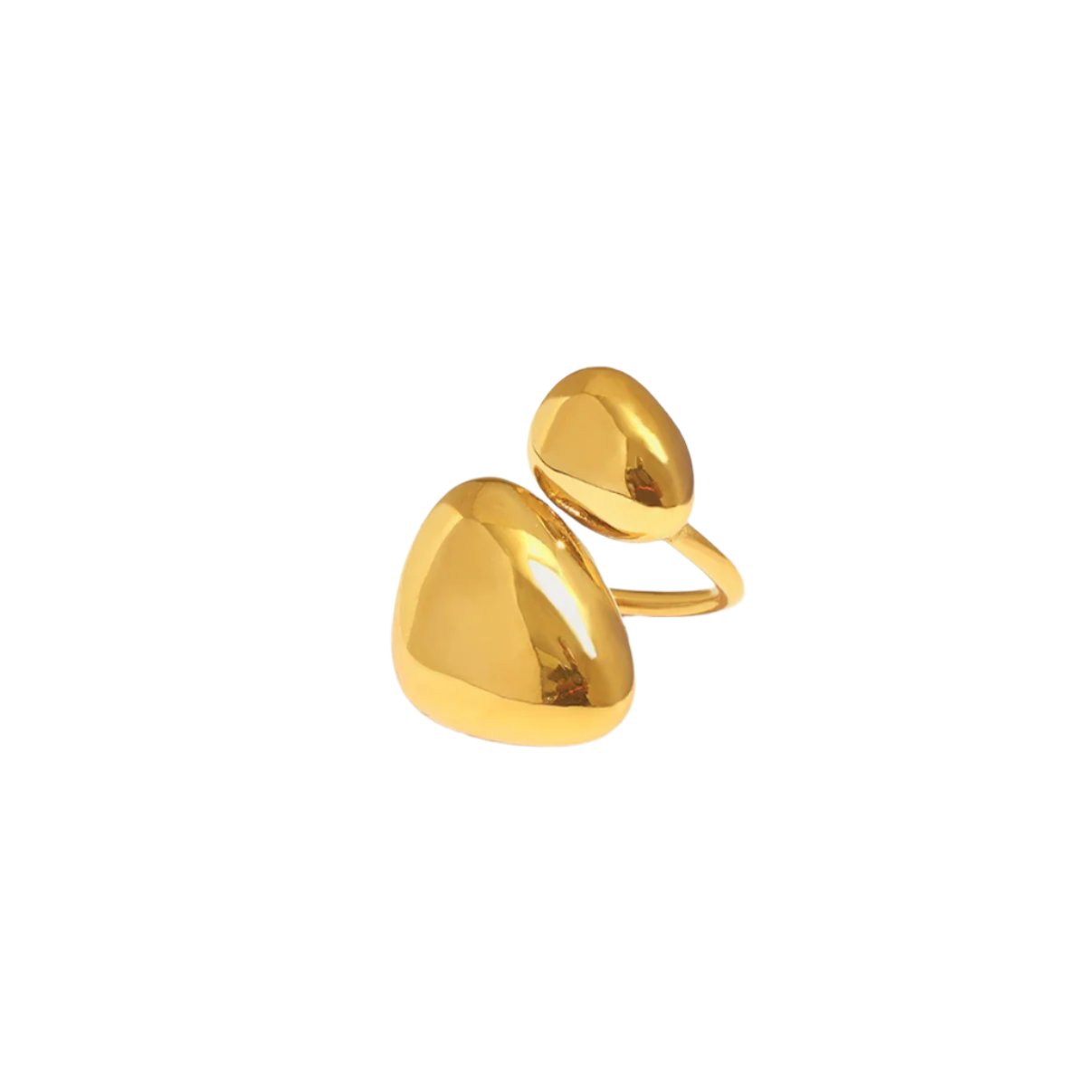 Gold Double Bead Ring