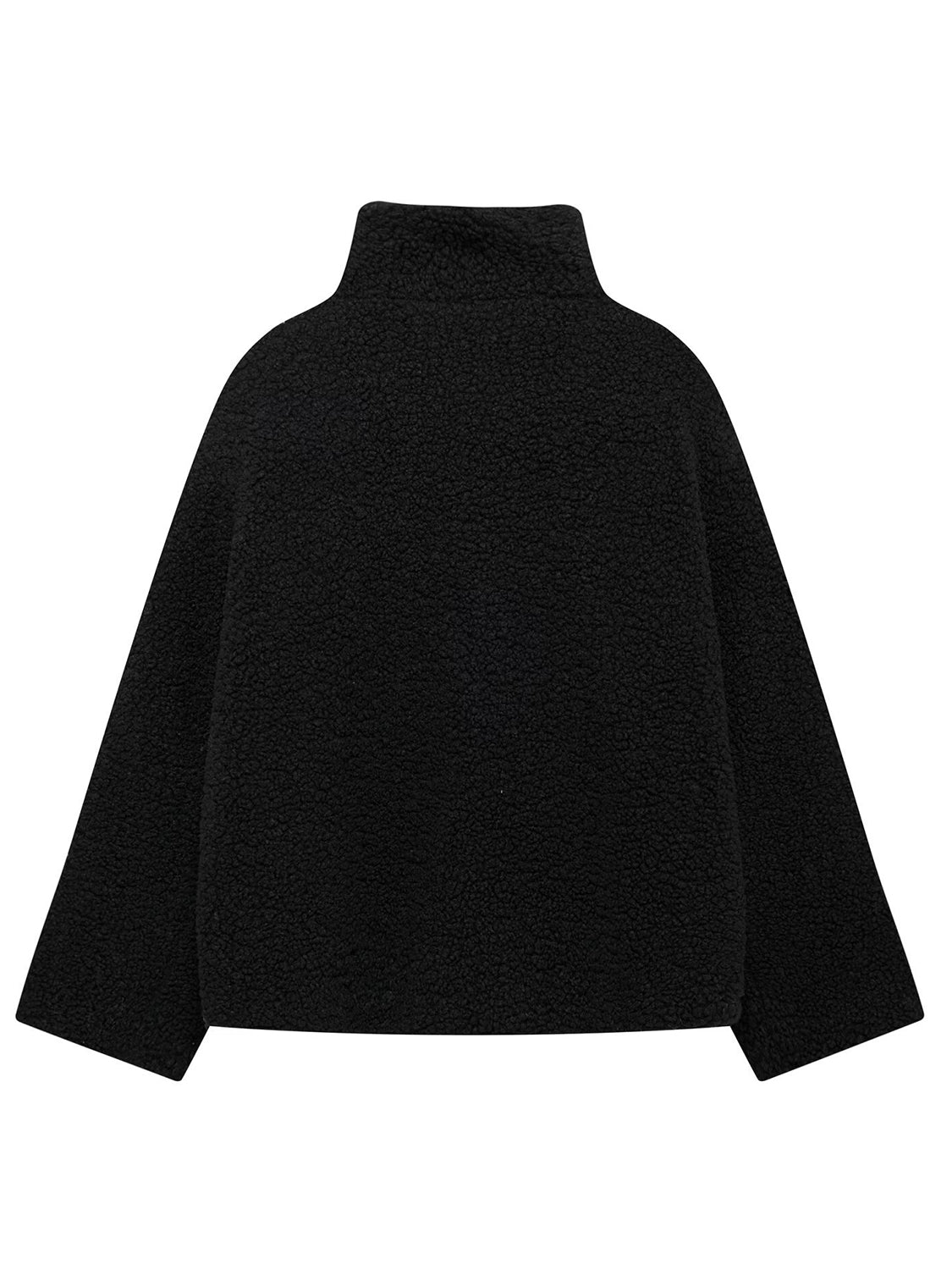 Zip Up Turtleneck Plush Jacket