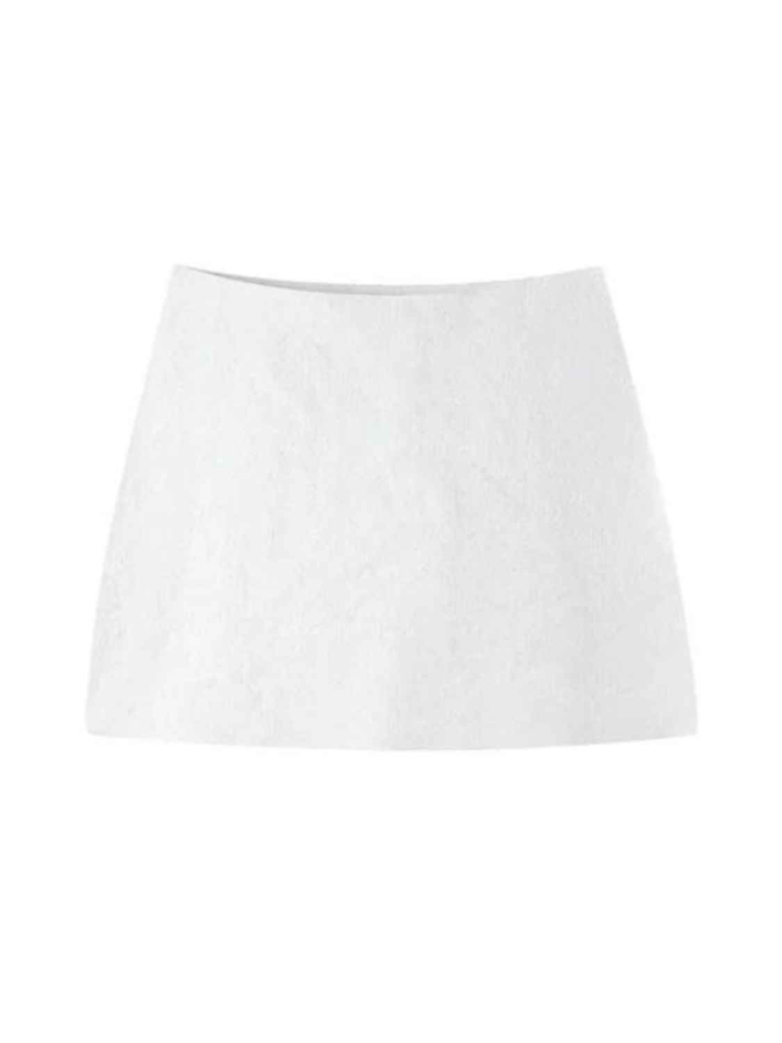 White High Waist Mini Skirt