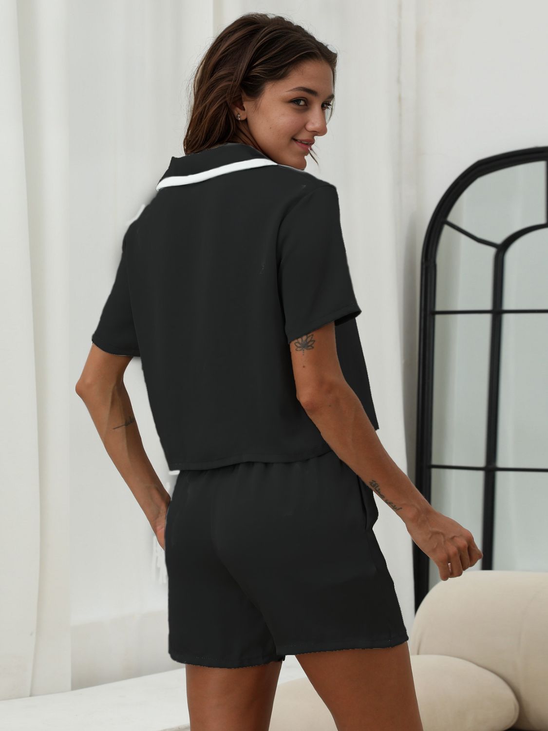 Short Sleeve Top and Shorts Set