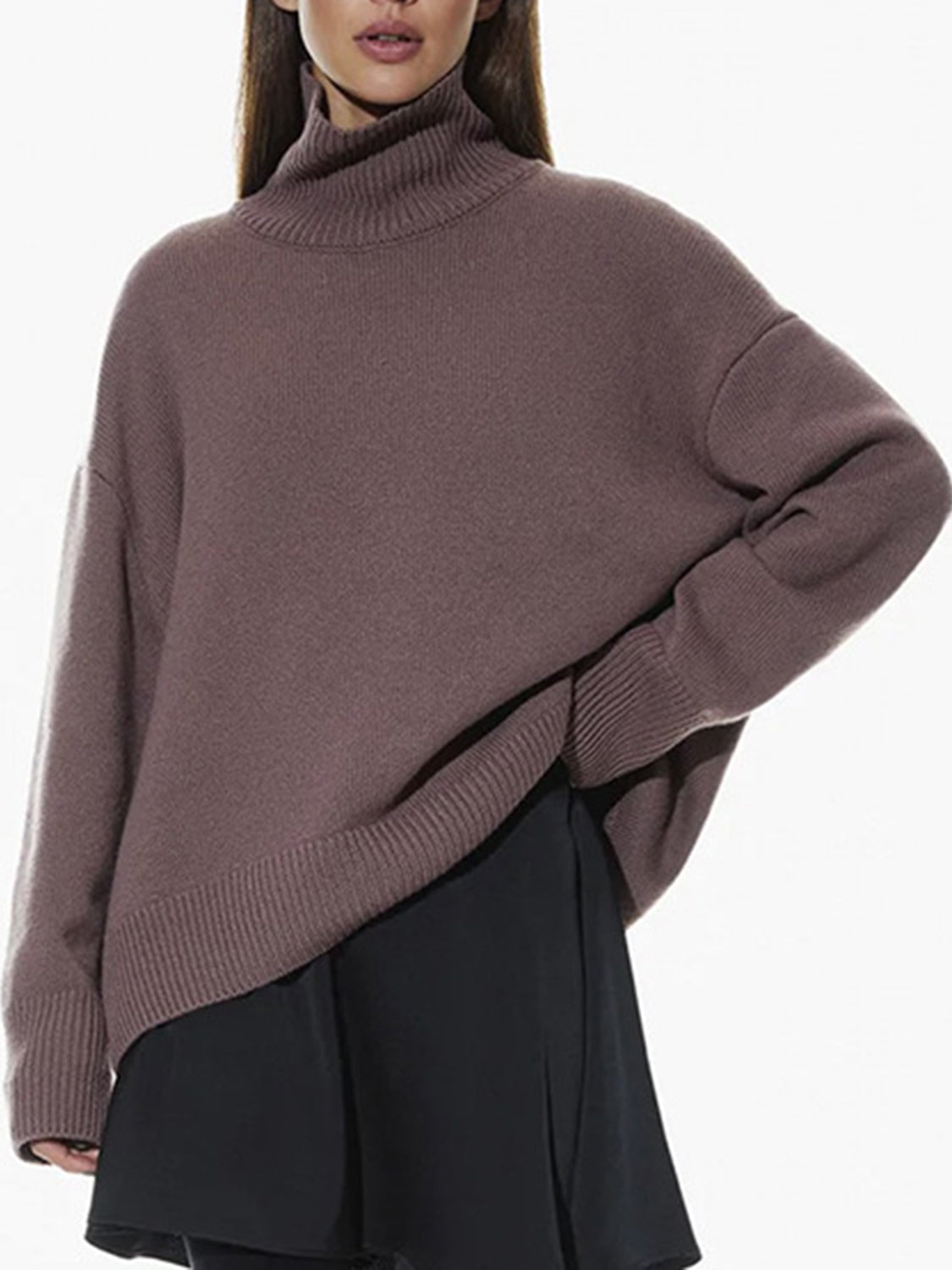 Ribbed Turtleneck Sweater