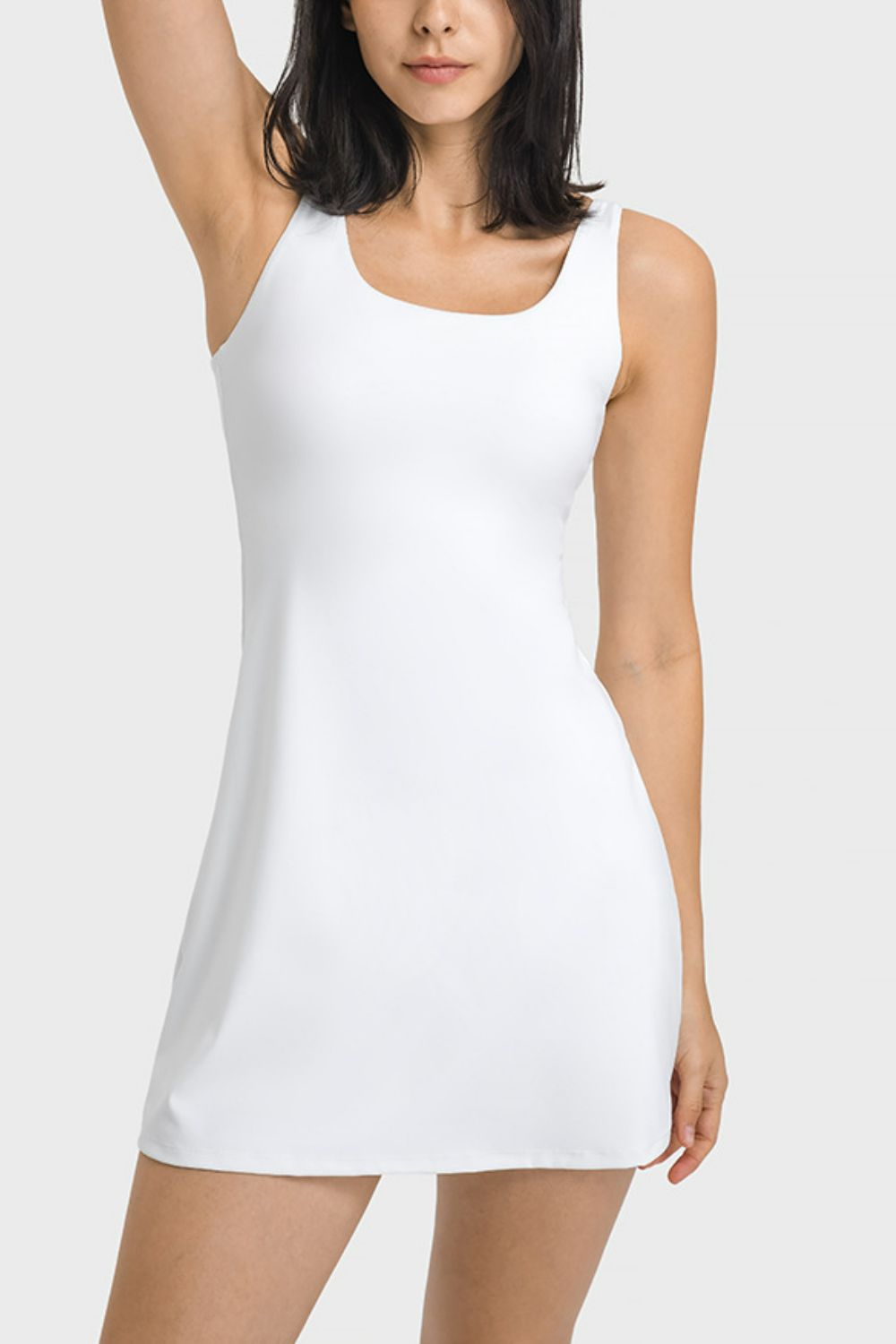 Square Neck Dress with Coverage Bottoms