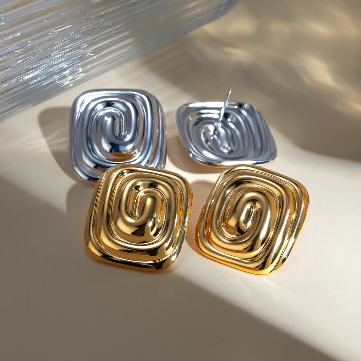 Squared Stud Earrings