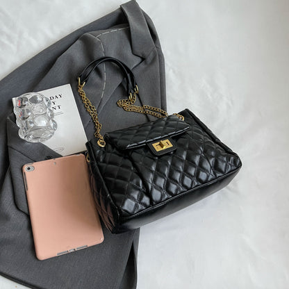 Black Leather Shoulder Bag