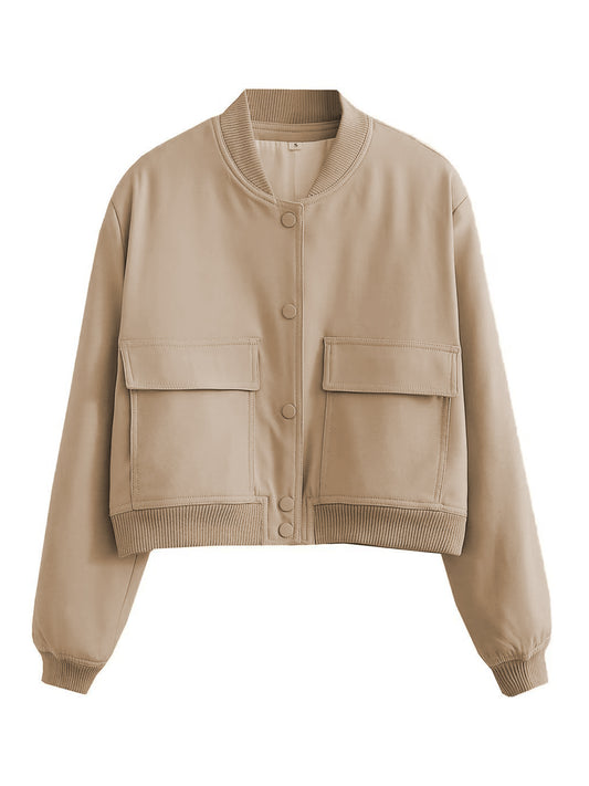 Snap Down Baseball Collar Jacket