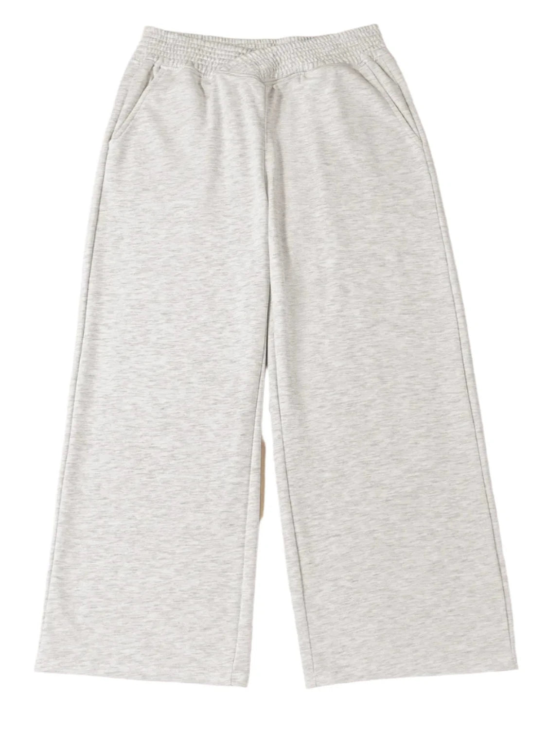 Gray Elastic Waist Active Pants