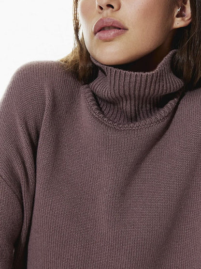 Ribbed Turtleneck Sweater