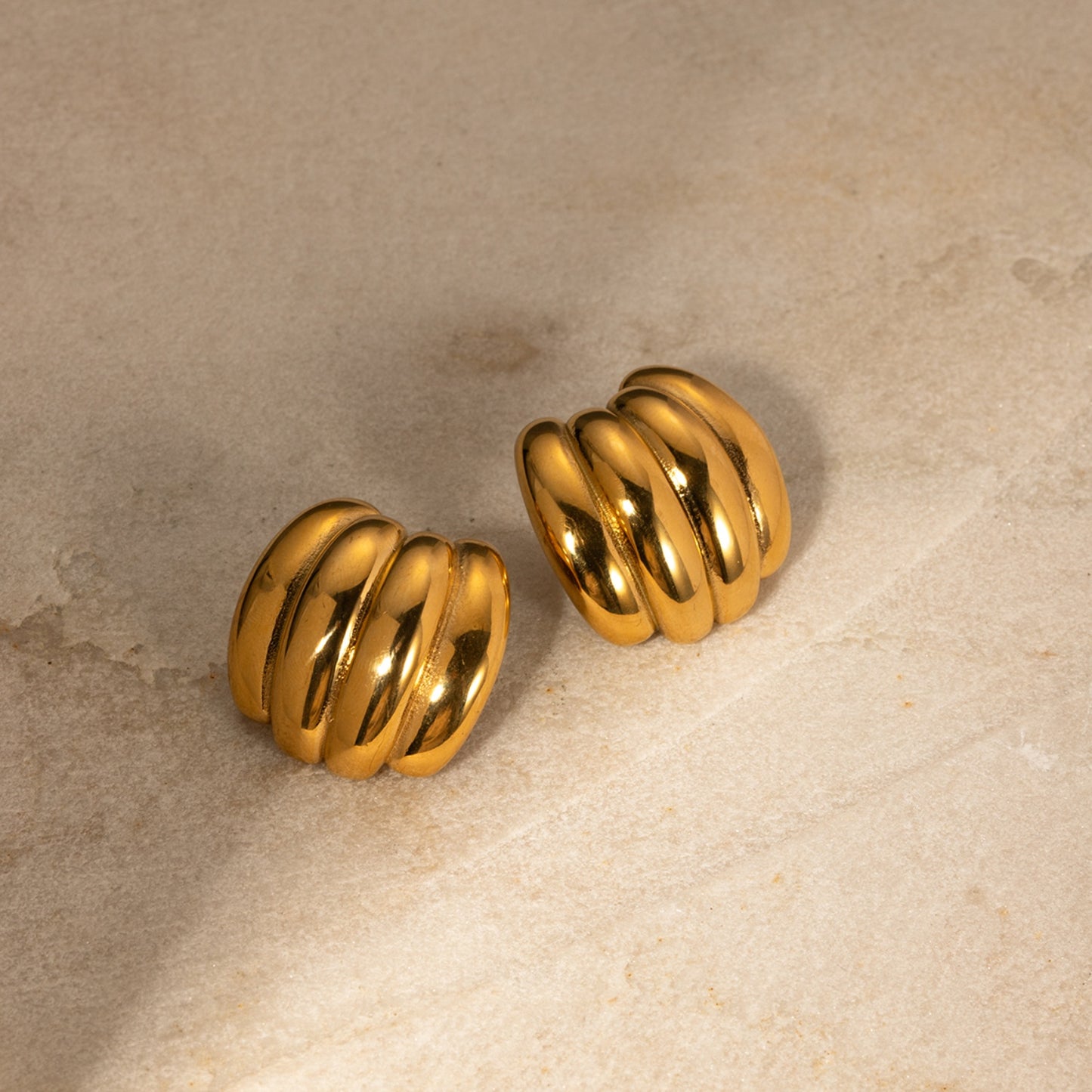 Gold Geometric Stud Earrings