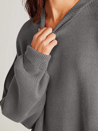 Side Slit Long Sleeve Sweater