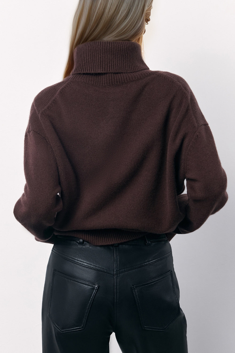 Turtleneck Dropped Shoulder Sweater