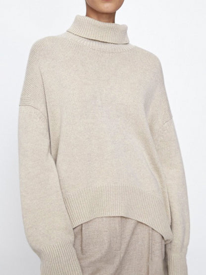 Ribbed Turtleneck Sweater