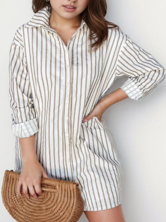 Striped Long Sleeve Dress