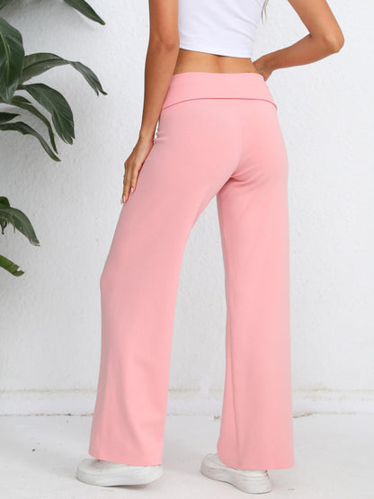 Fold Over Wide Leg Pants