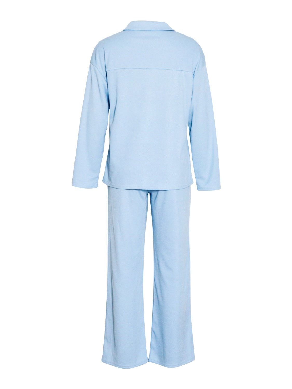 Collared Top and Drawstring Pants Set