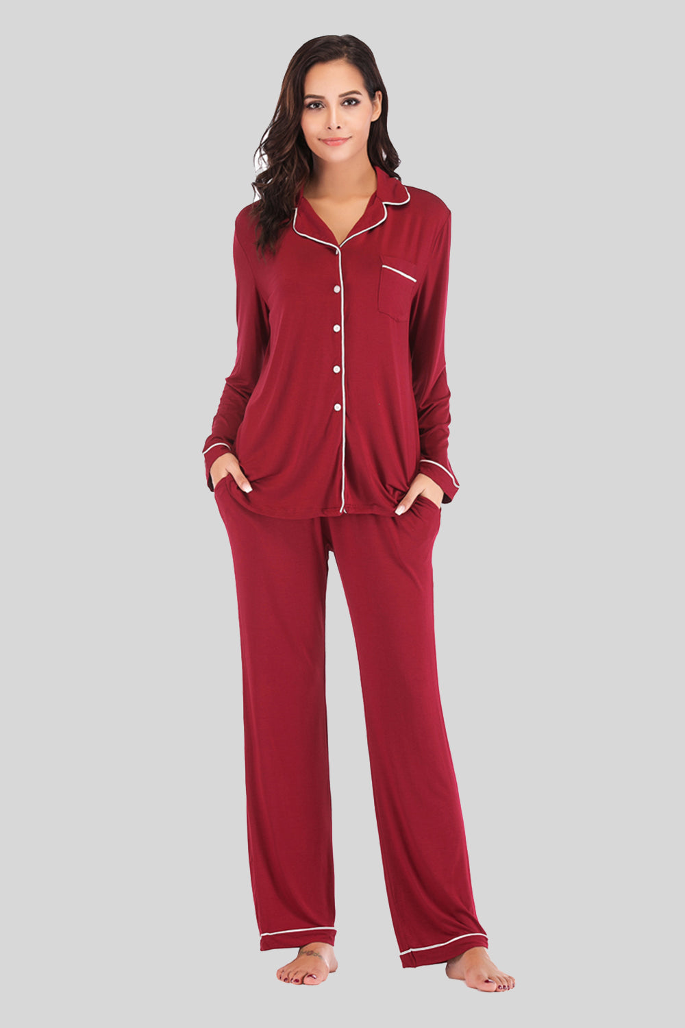 Collared Loungewear Set