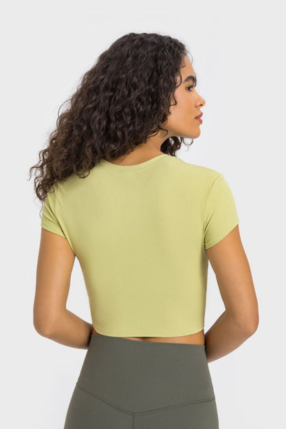 Round Neck Cropped Top