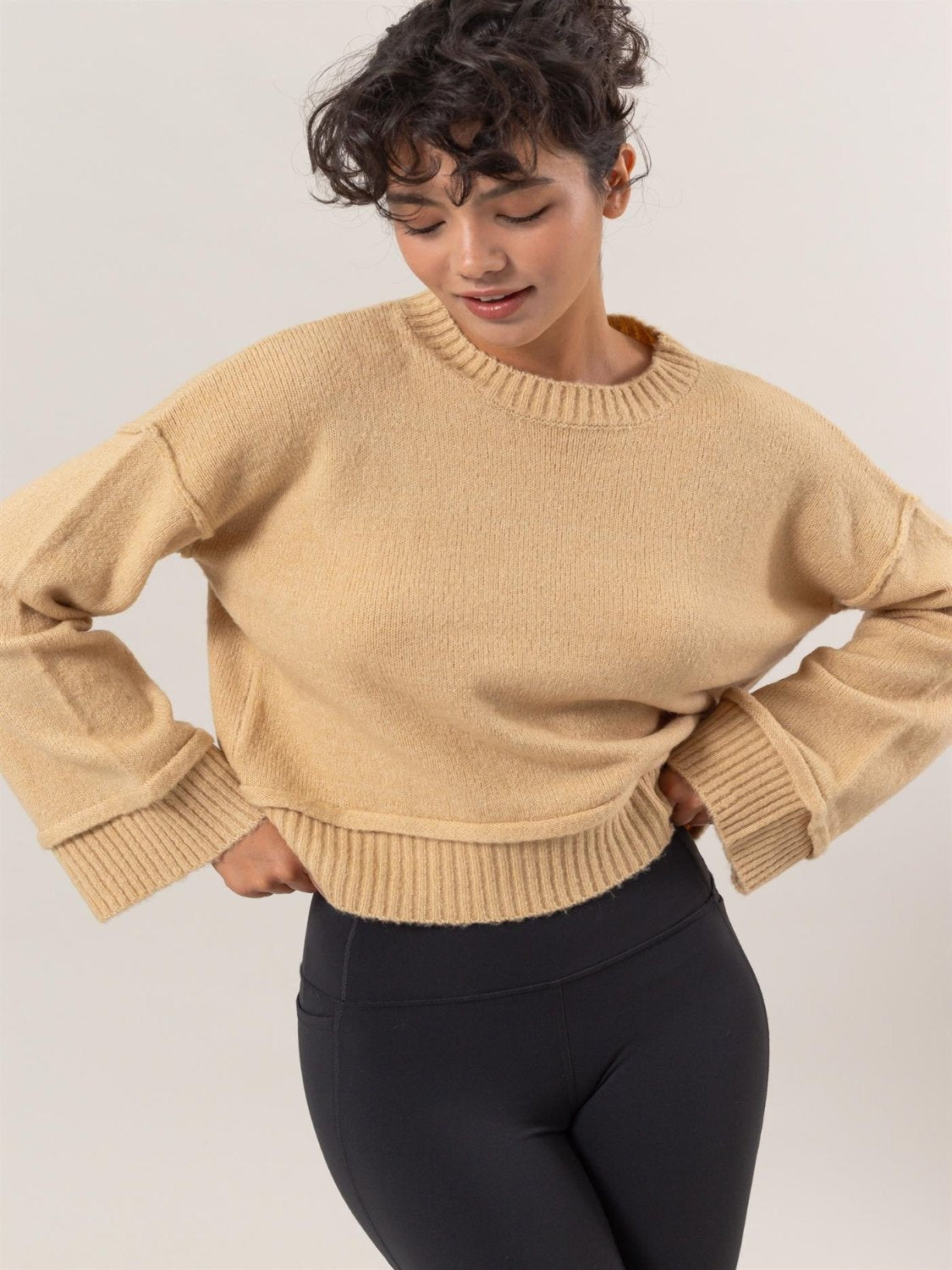 Taupe Ribbed Sweater