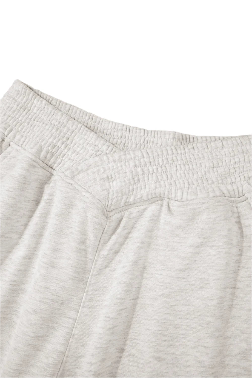 Gray Elastic Waist Active Pants