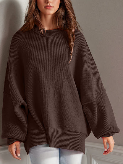 Side Slit Long Sleeve Sweater