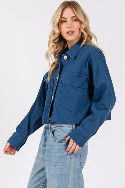 Peacock Blue Denim Jacket