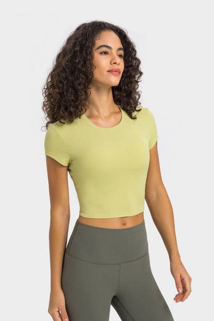 Round Neck Cropped Top