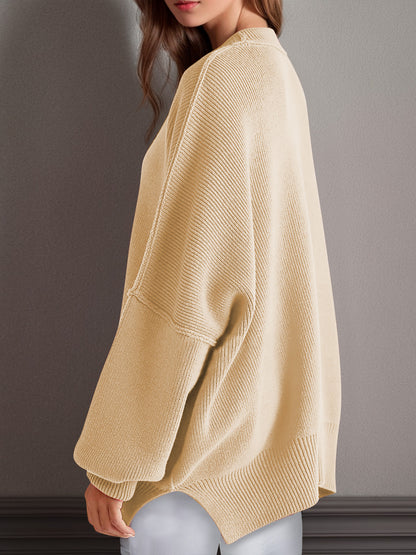 Side Slit Long Sleeve Sweater