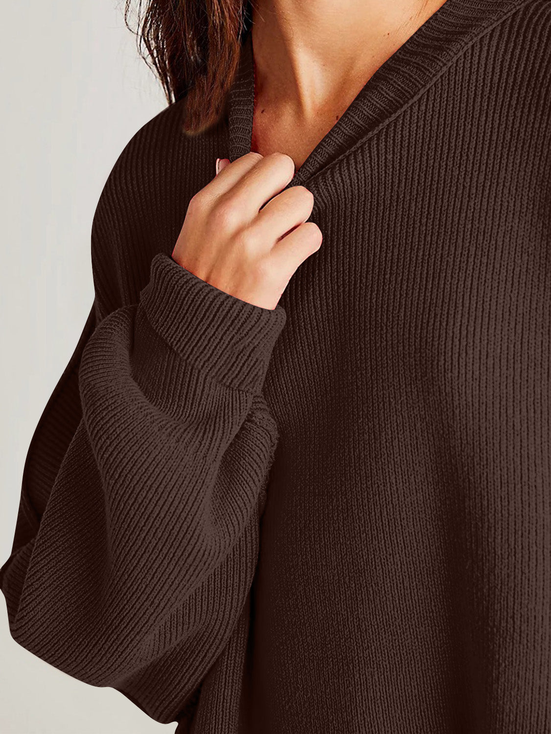 Side Slit Long Sleeve Sweater