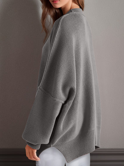 Side Slit Long Sleeve Sweater