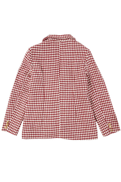 Red Houndstooth Blazer