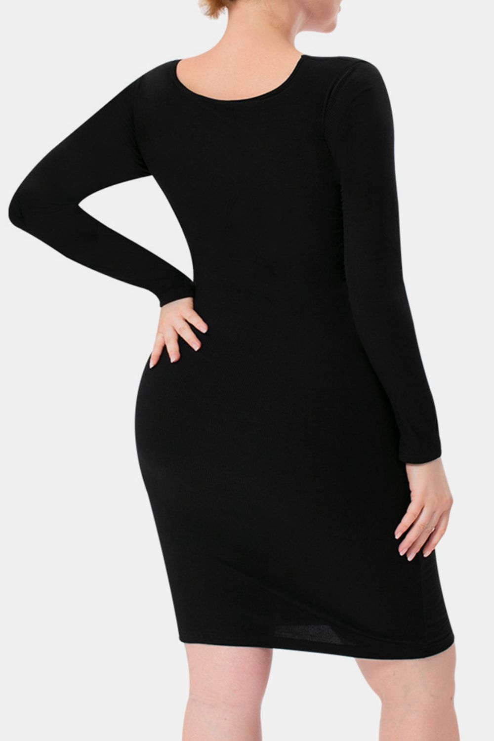 Built-In Shapewear Square Neck Dress