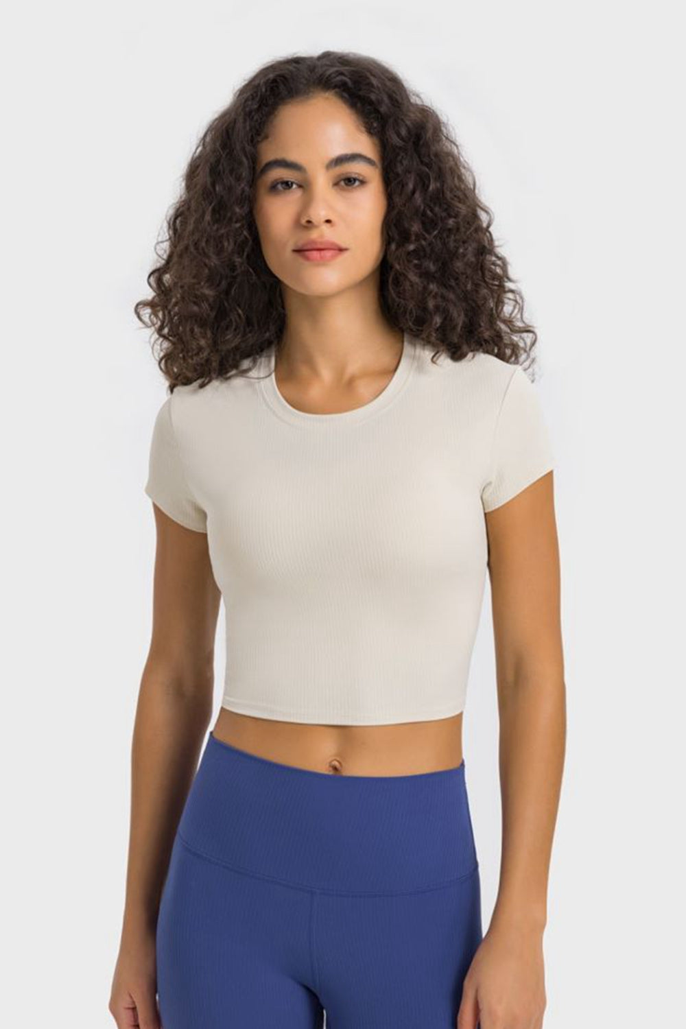 Round Neck Cropped Top