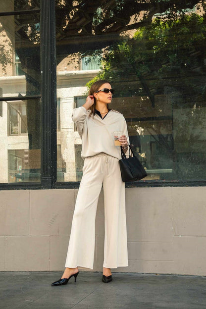 Ivory Wide Leg Pants