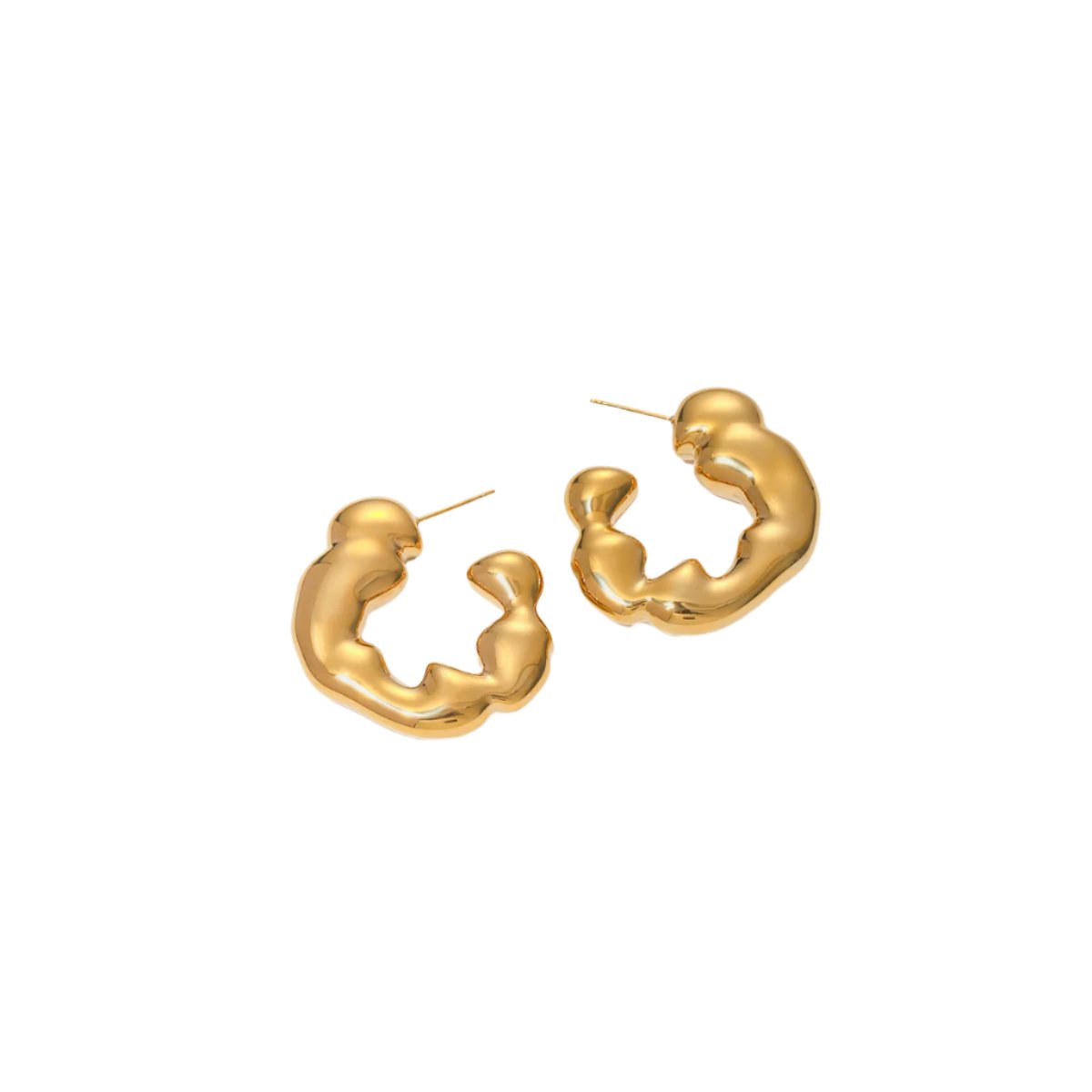 C-Hoop Thick Earrings