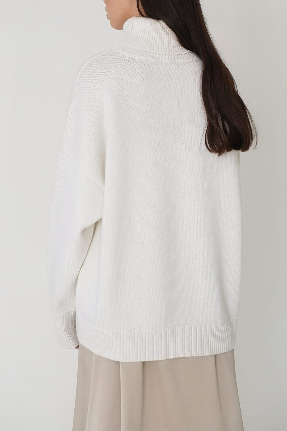 Turtleneck Dropped Shoulder Sweater