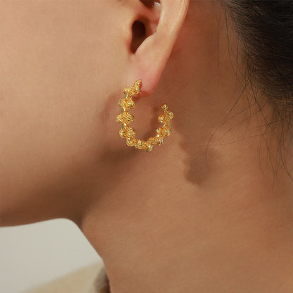 C-Hoop Earrings