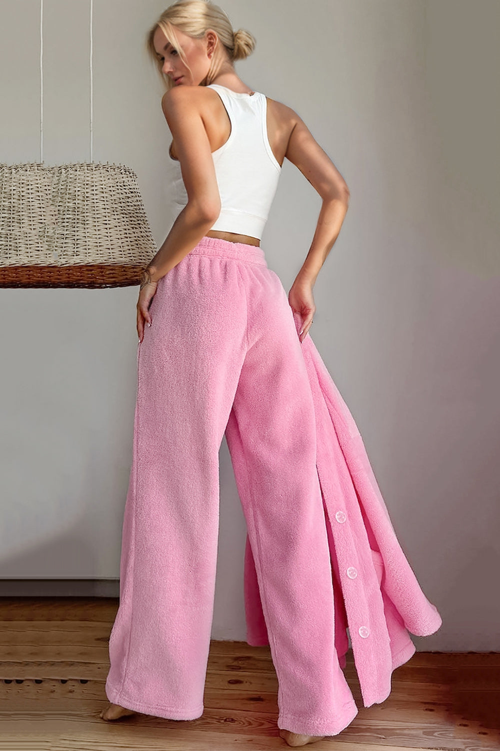 Pink Buttery-Soft V-Neck Set