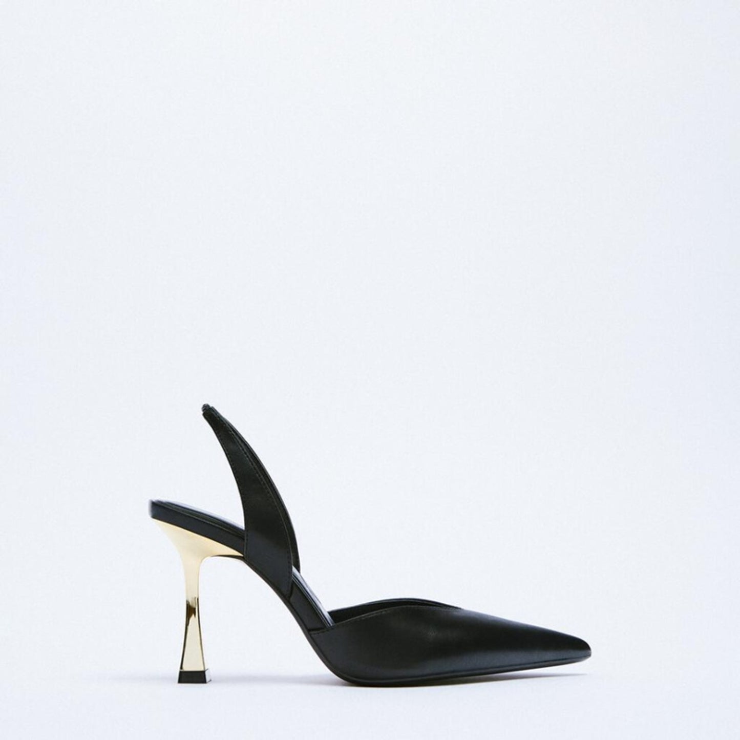 Leather Point Toe Stiletto Heel Pumps