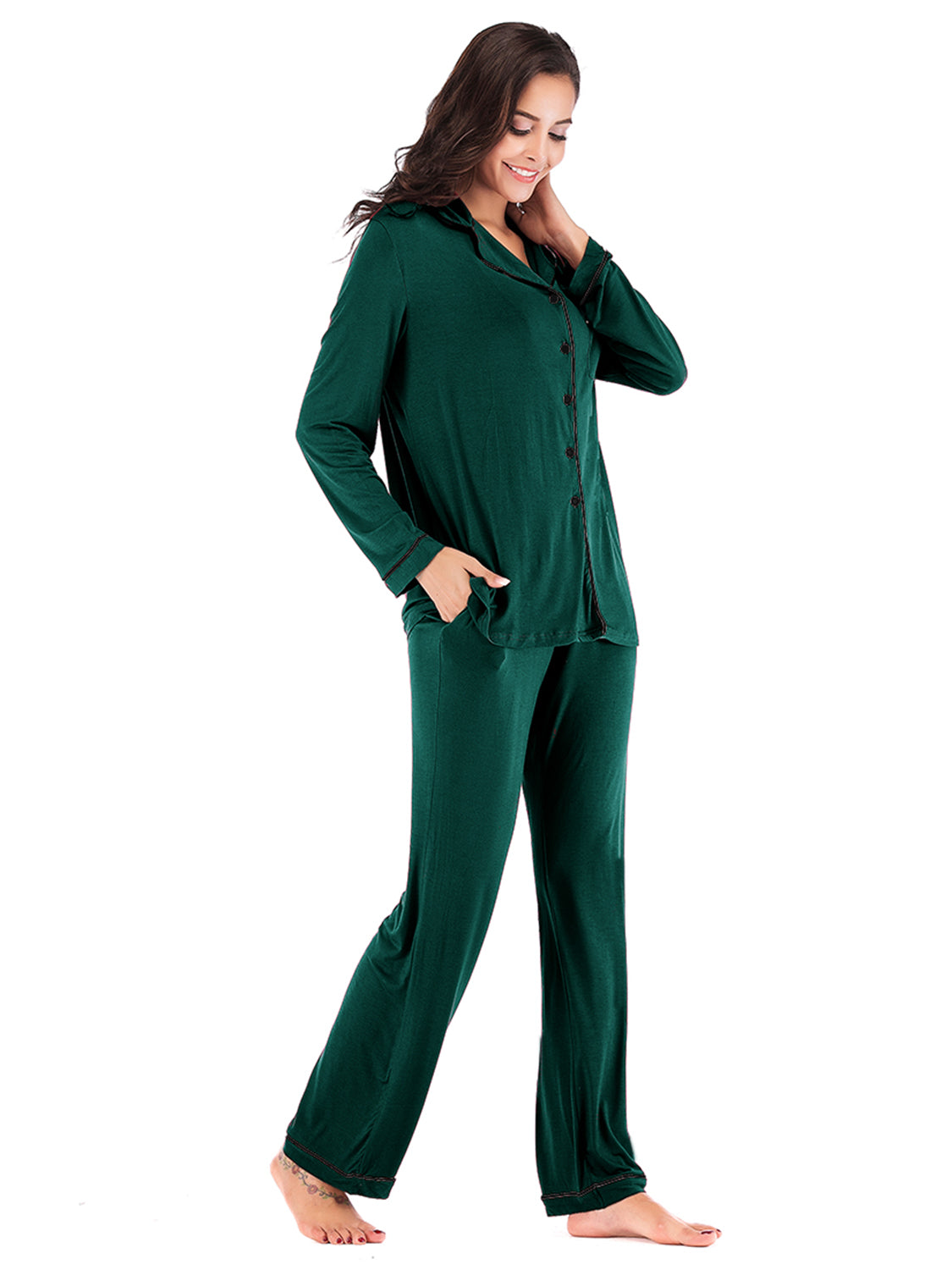 Collared Loungewear Set