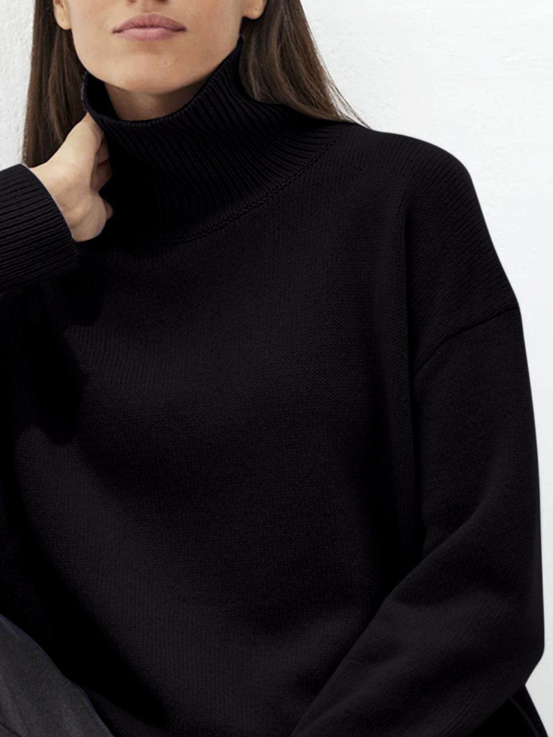 Ribbed Turtleneck Sweater