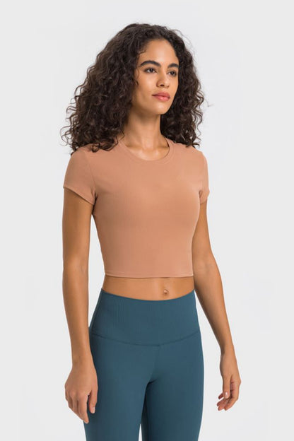 Round Neck Cropped Top