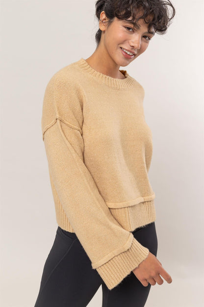 Taupe Ribbed Sweater