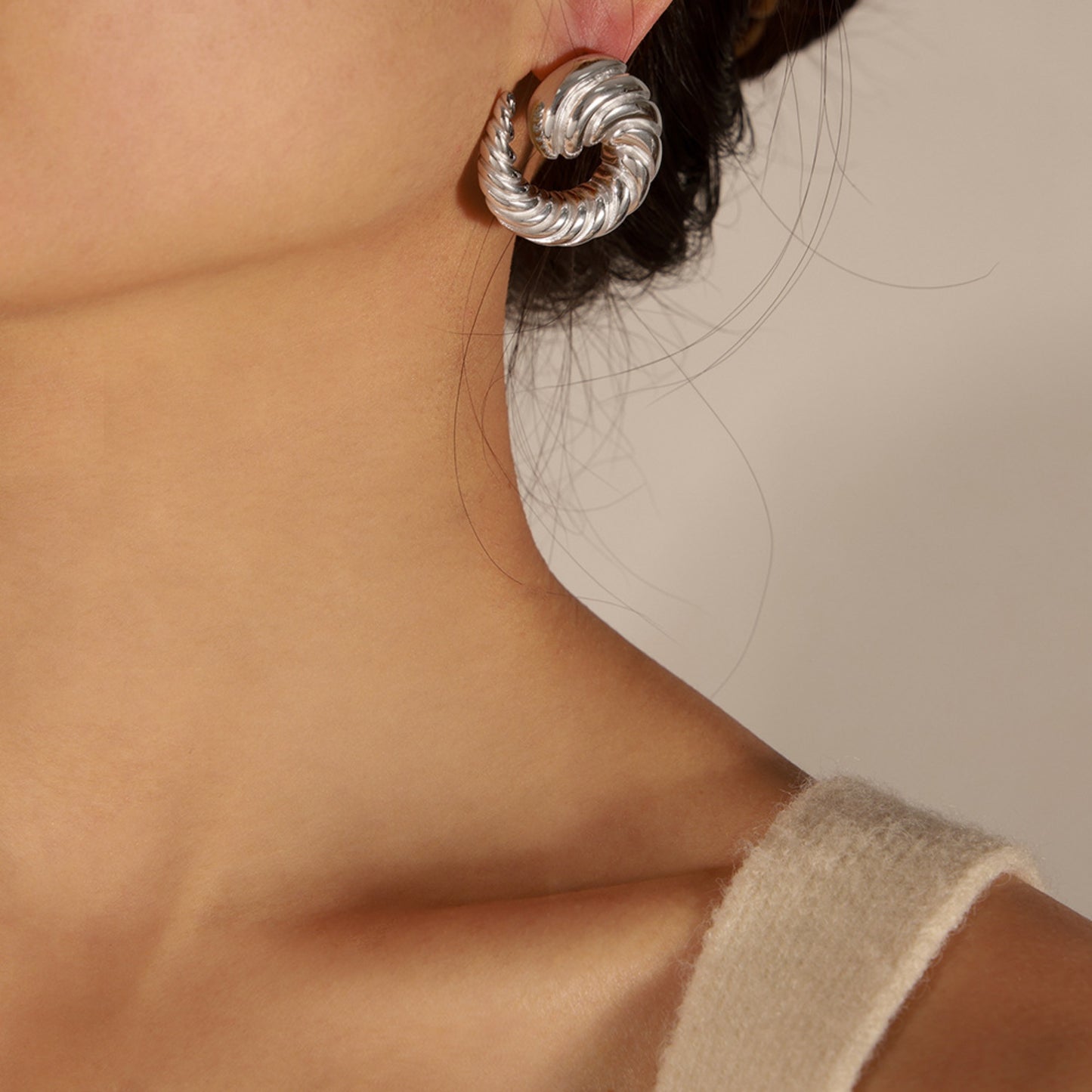 Spiral Shape Stud Earrings