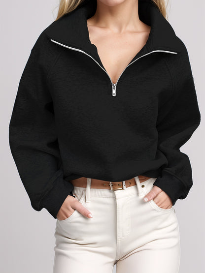 Black Half Zip Sweatshirt