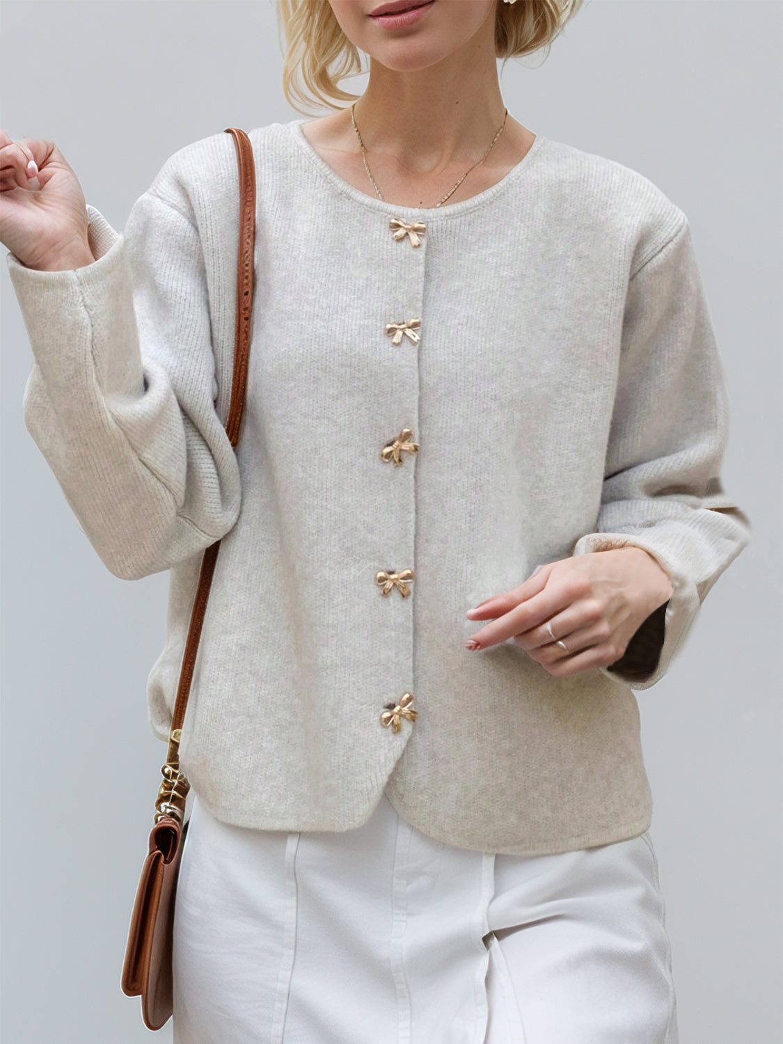 Bow Button Cardigan