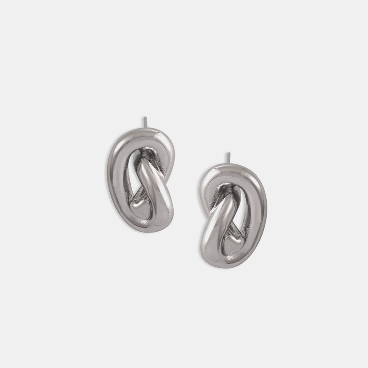 Steel Knot Stud Earrings