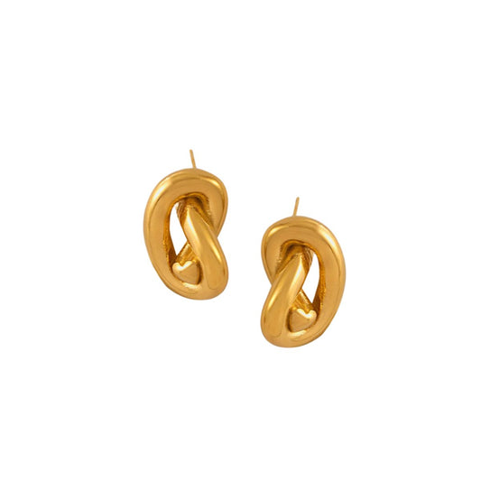 Steel Knot Stud Earrings