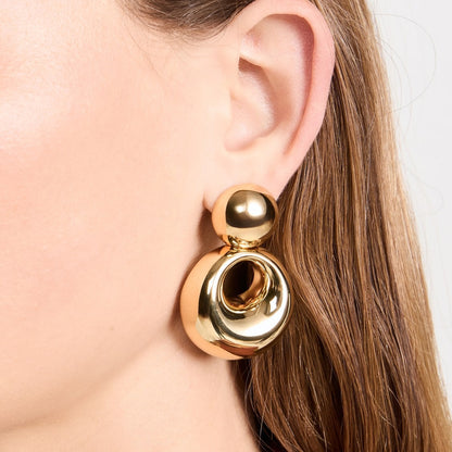 Gold Cutout Earrings