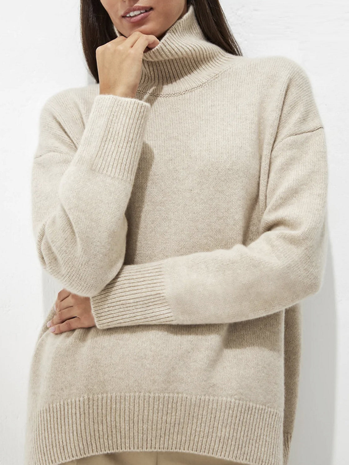 Ribbed Turtleneck Sweater