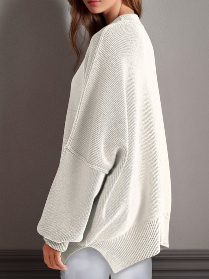 Side Slit Long Sleeve Sweater