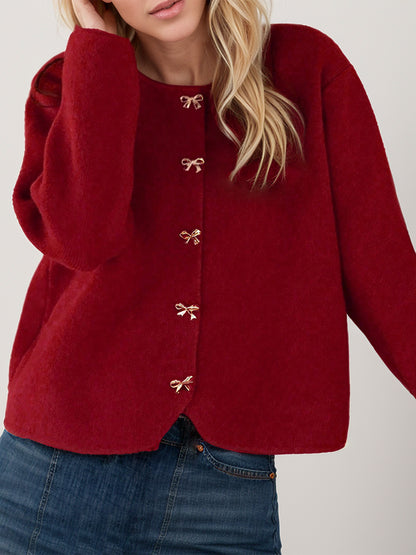 Bow Button Cardigan